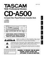 Tascam CD-A500 - Owners Manual 